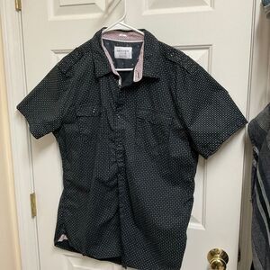 Button down short sleeve shirt mens